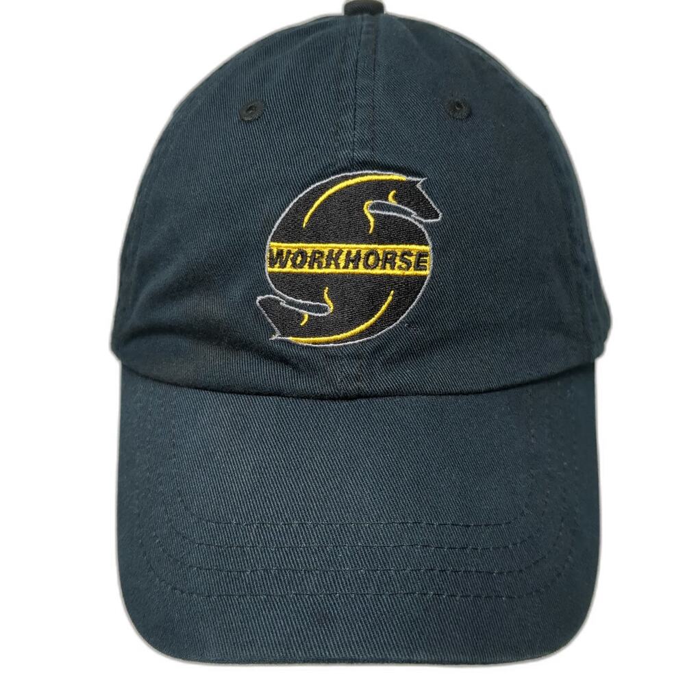 HeadShot Baseball Cap Blue One Size Workhorse Logo Slideback Tan Underbrim Hat